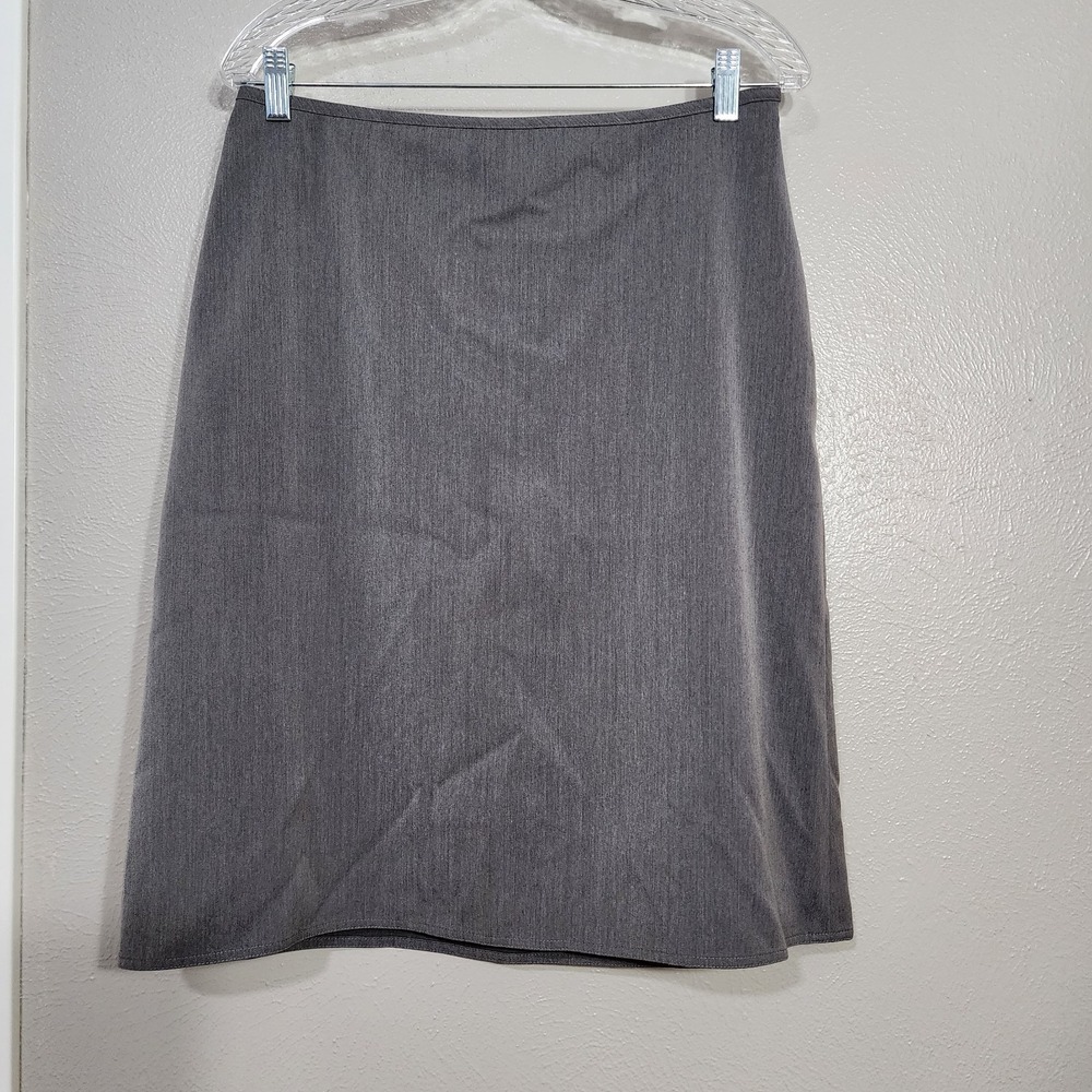 Anne Kline  Pencil Skirt Women's Size‎ 10 Gray Classic Business Casual Side Zip
